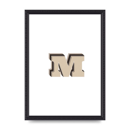 Alphabet Mix Match M" Printed Poster - A3 framed