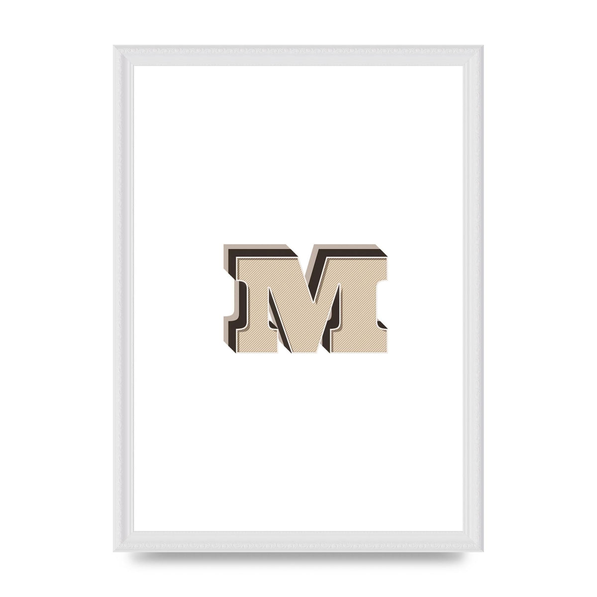 Alphabet Mix Match M" Printed Poster - A3 framed