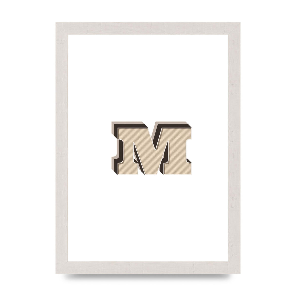 Alphabet Mix Match M" Printed Poster - A4 framed