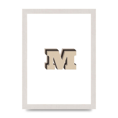 Alphabet Mix Match M" Printed Poster - A4 framed