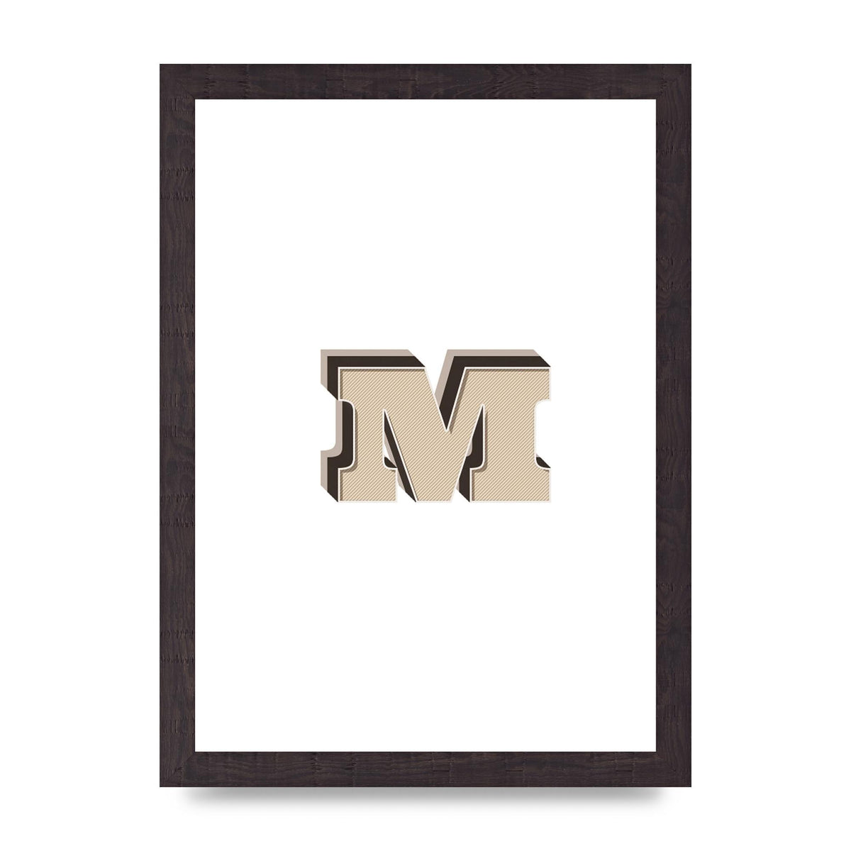 Alphabet Mix Match M" Printed Poster - A4 framed