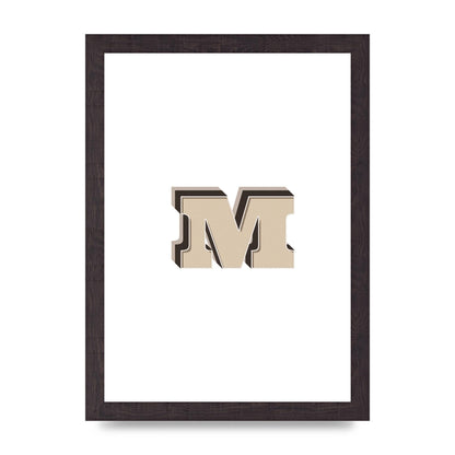 Alphabet Mix Match M" Printed Poster - A4 framed