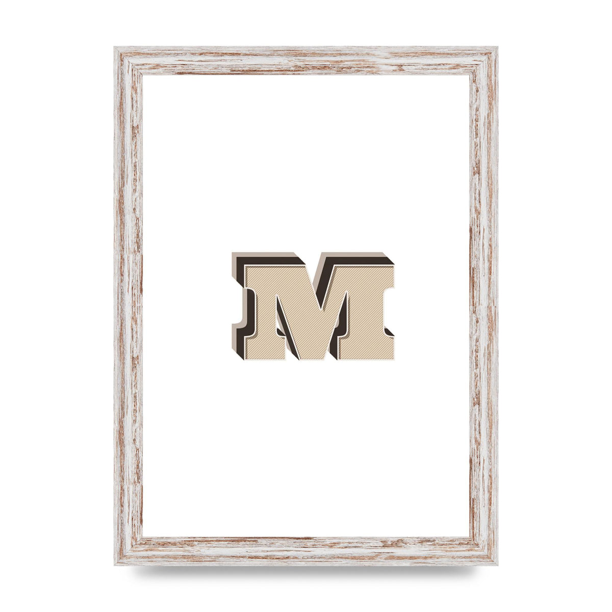 Alphabet Mix Match M" Printed Poster - A4 framed