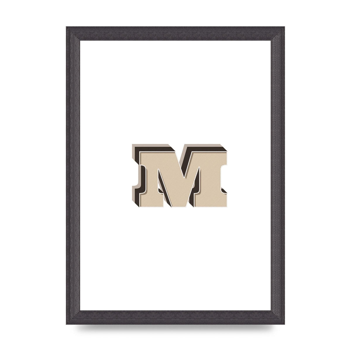 Alphabet Mix Match M" Printed Poster - A4 framed