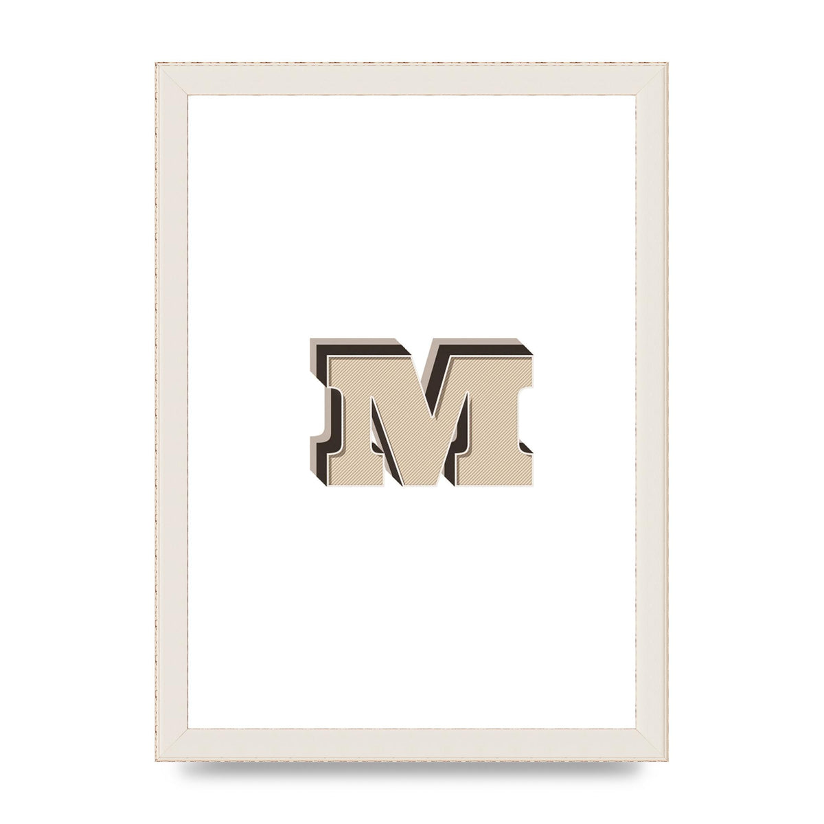 Alphabet Mix Match M" Printed Poster - A4 framed