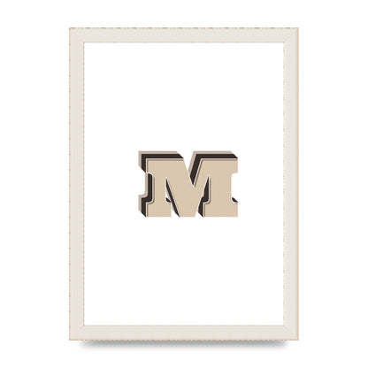 Alphabet Mix Match M" Printed Poster - A4 framed