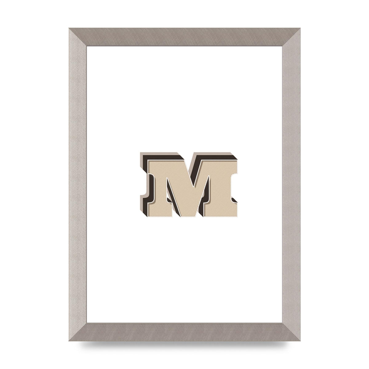 Alphabet Mix Match M" Printed Poster - A4 framed