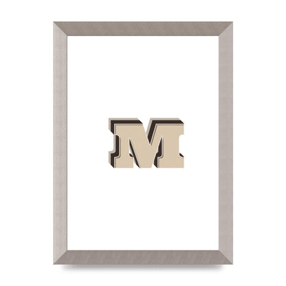 Alphabet Mix Match M" Printed Poster - A4 framed