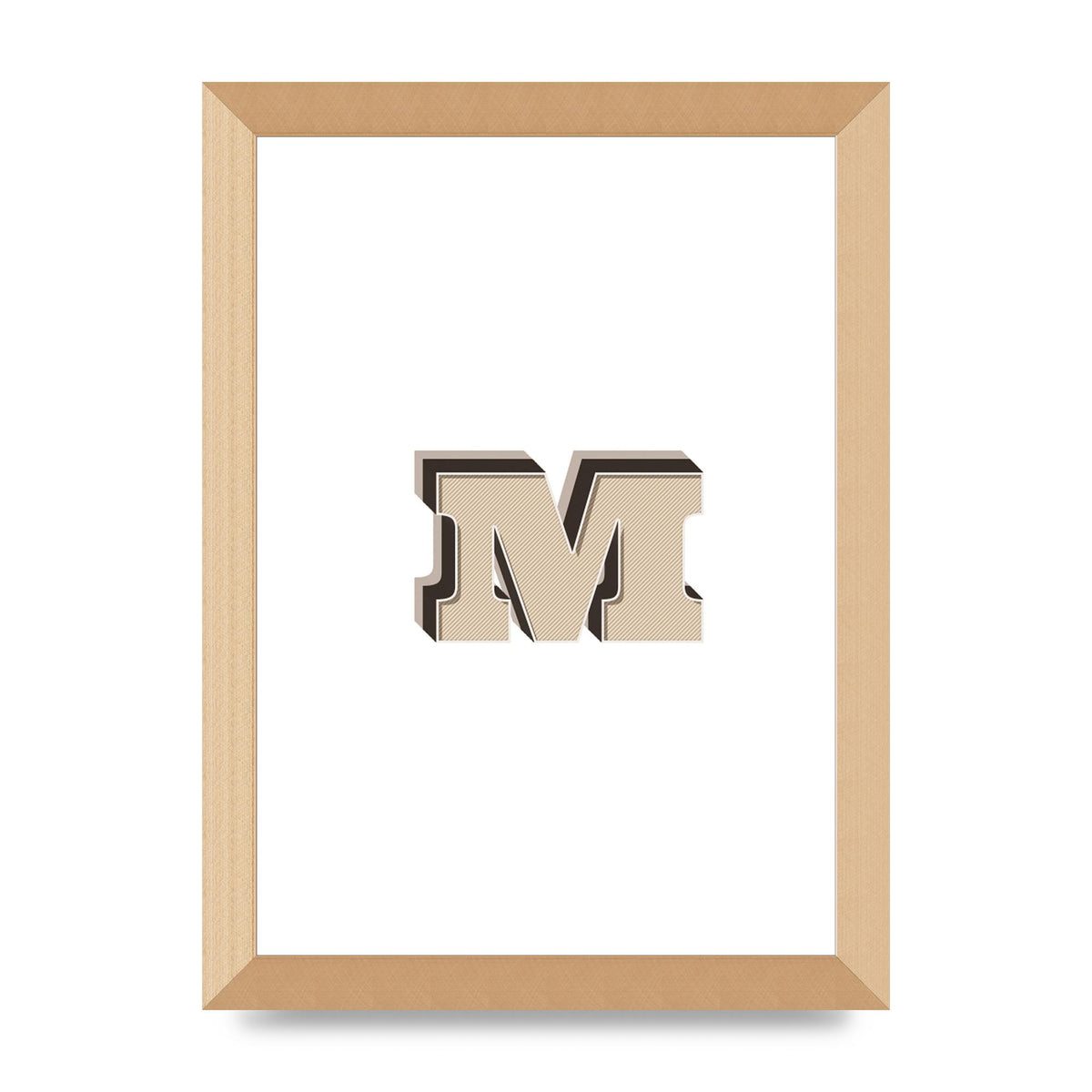 Alphabet Mix Match M" Printed Poster - A4 framed