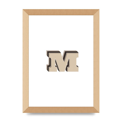 Alphabet Mix Match M" Printed Poster - A4 framed