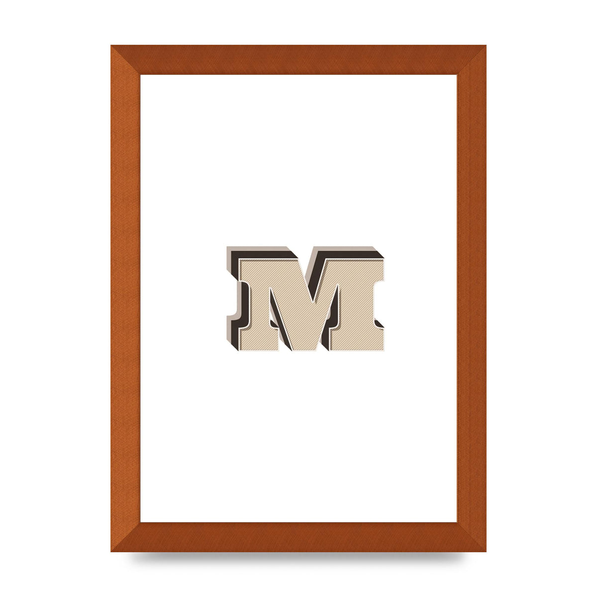 Alphabet Mix Match M" Printed Poster - A4 framed