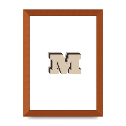 Alphabet Mix Match M" Printed Poster - A4 framed