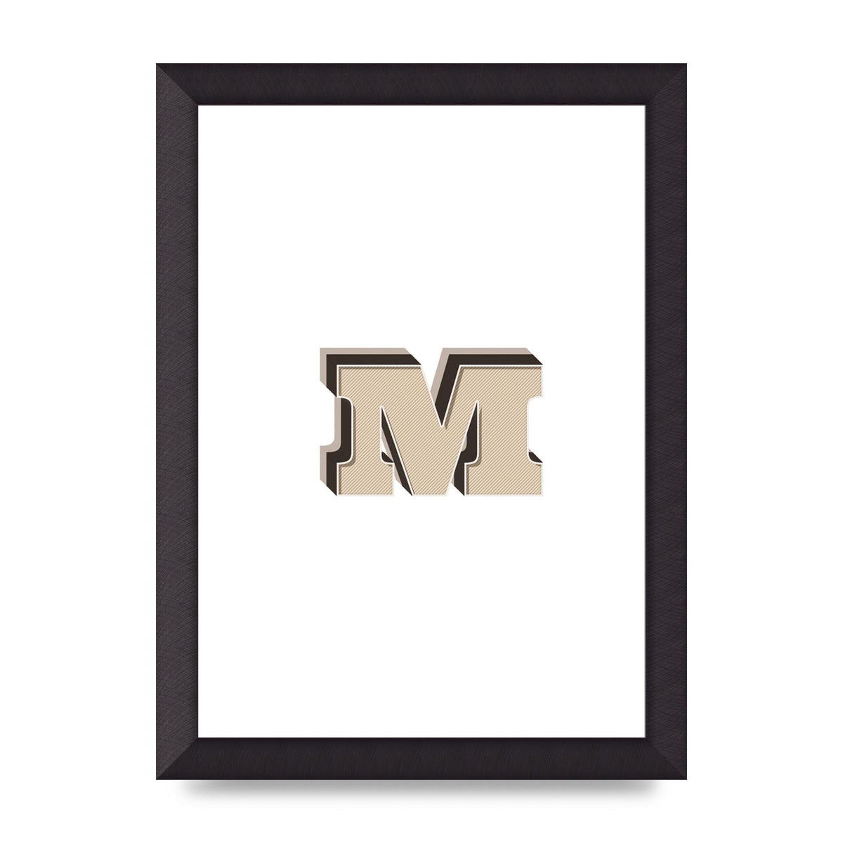 Alphabet Mix Match M" Printed Poster - A4 framed