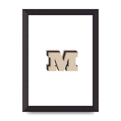 Alphabet Mix Match M" Printed Poster - A4 framed