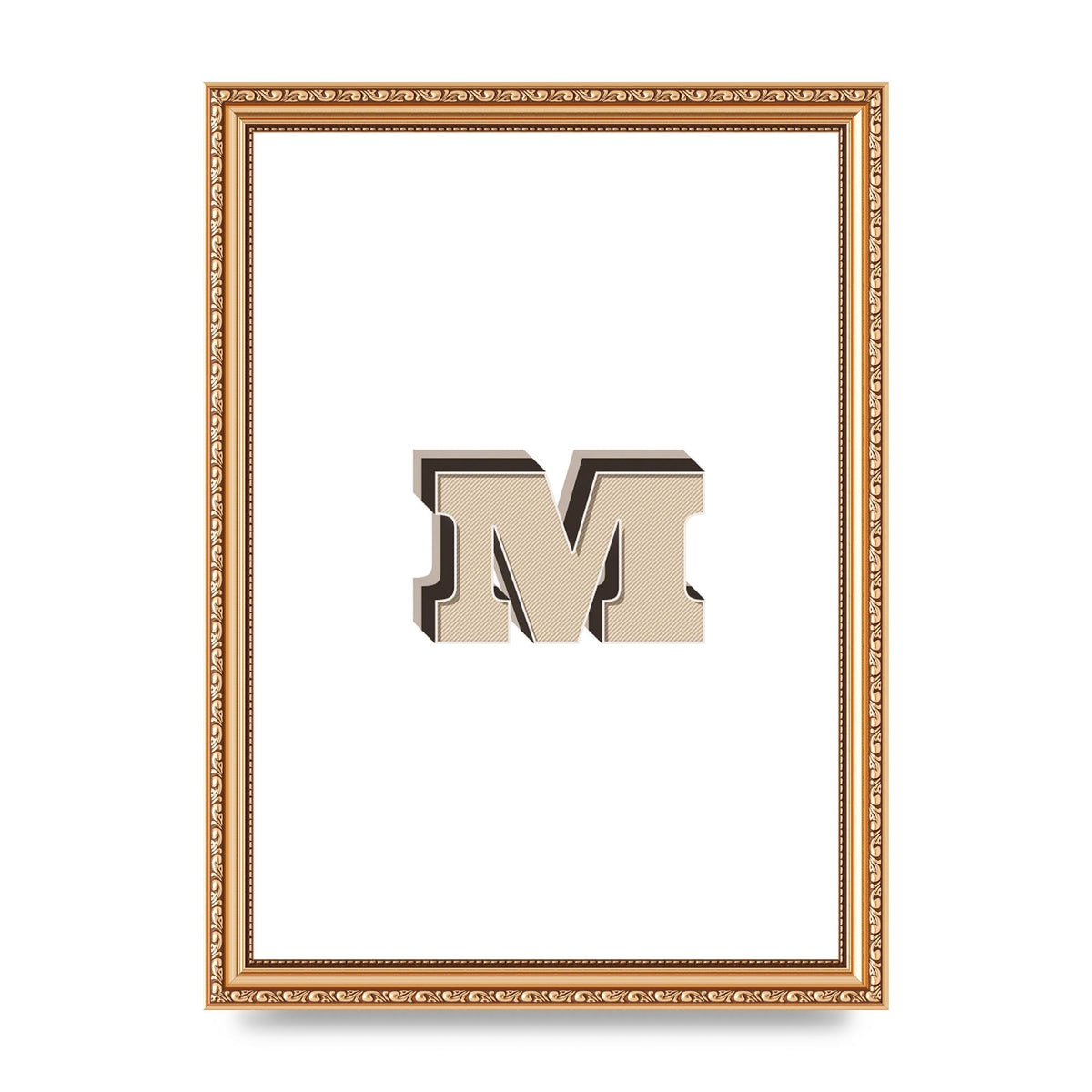 Alphabet Mix Match M" Printed Poster - A4 framed