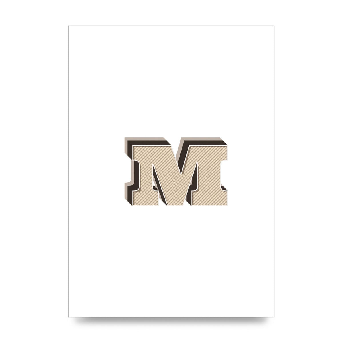 Alphabet Mix Match M" Printed Poster - unframed print