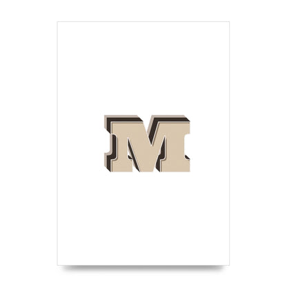 Alphabet Mix Match M" Printed Poster - unframed print