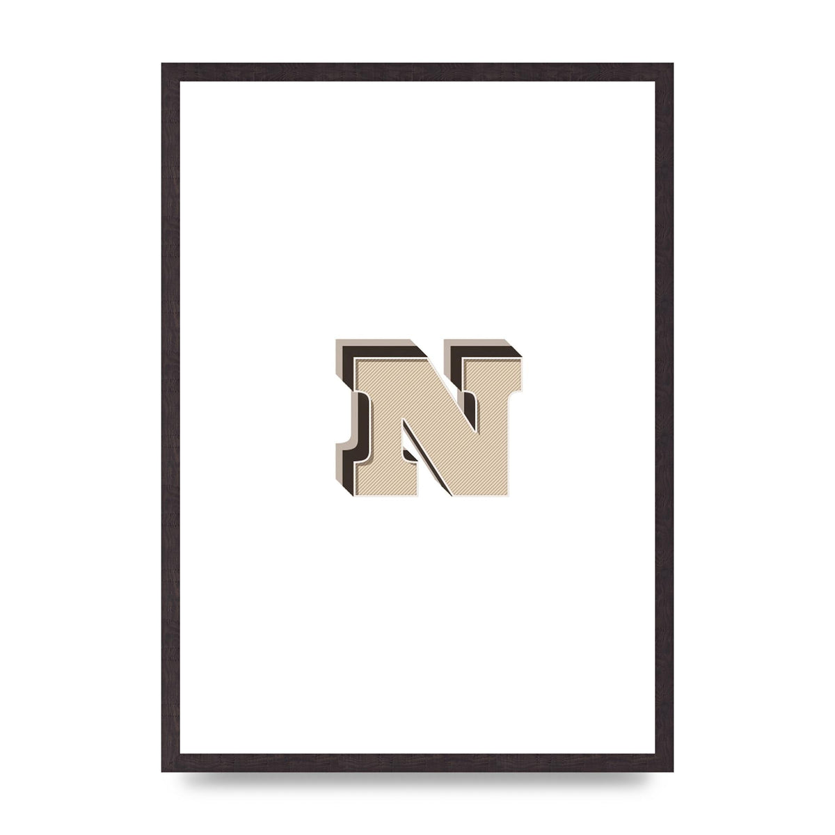 Alphabet Mix Match N" Wall Art - A2 framed
