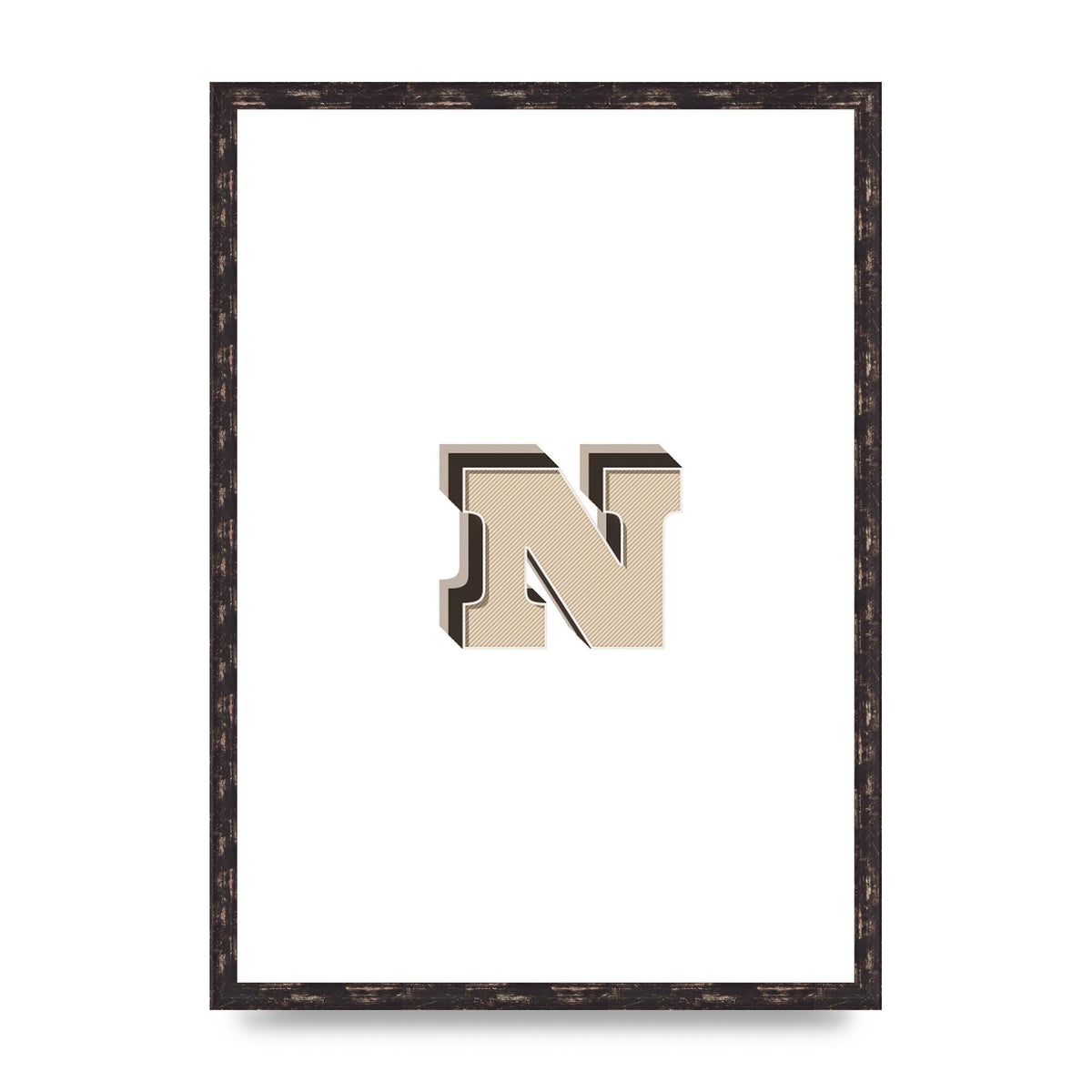 Alphabet Mix Match N" Wall Art - A2 framed