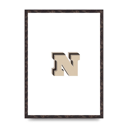 Alphabet Mix Match N" Wall Art - A2 framed
