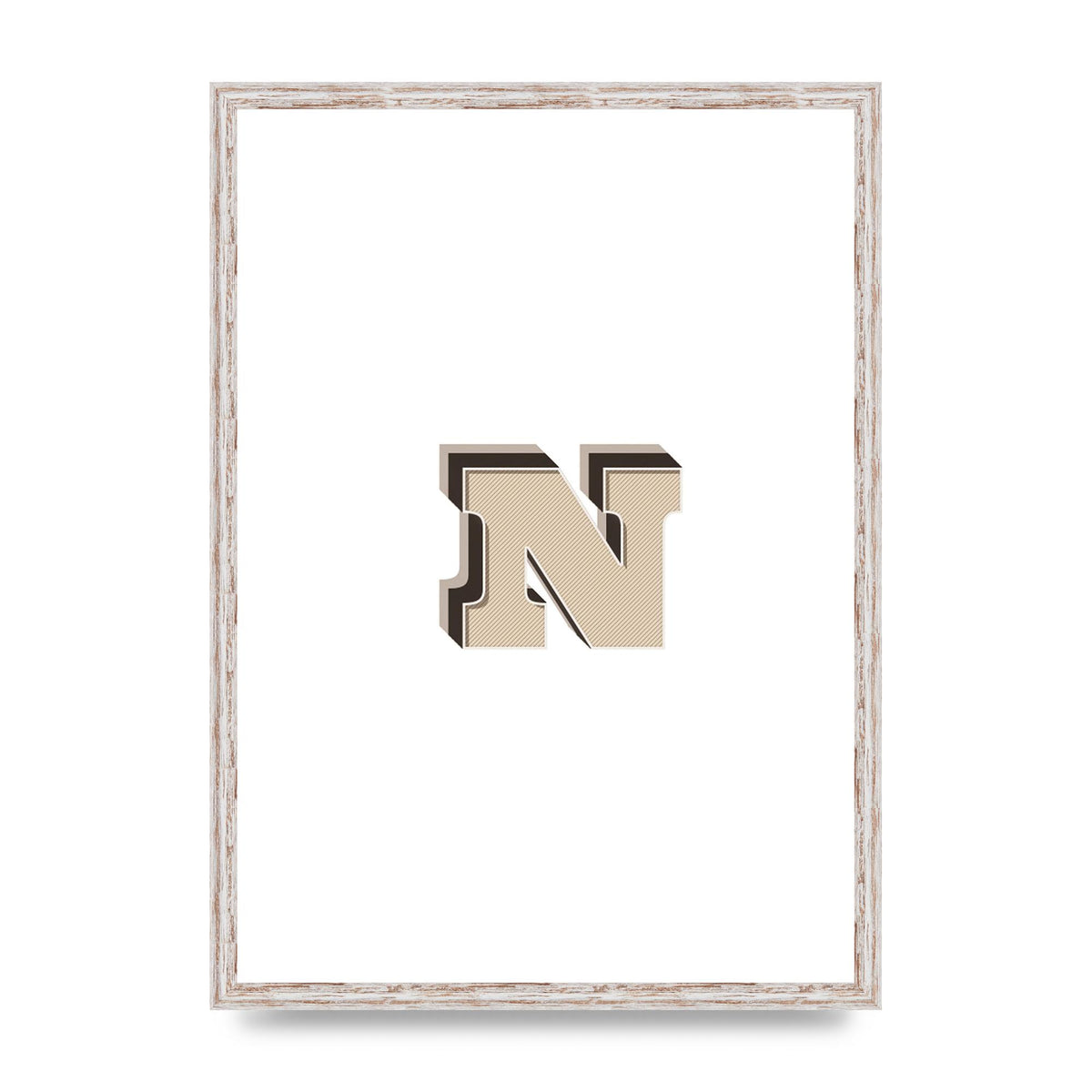 Alphabet Mix Match N" Wall Art - A2 framed