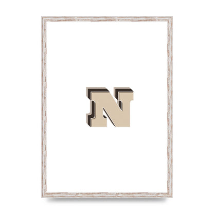 Alphabet Mix Match N" Wall Art - A2 framed