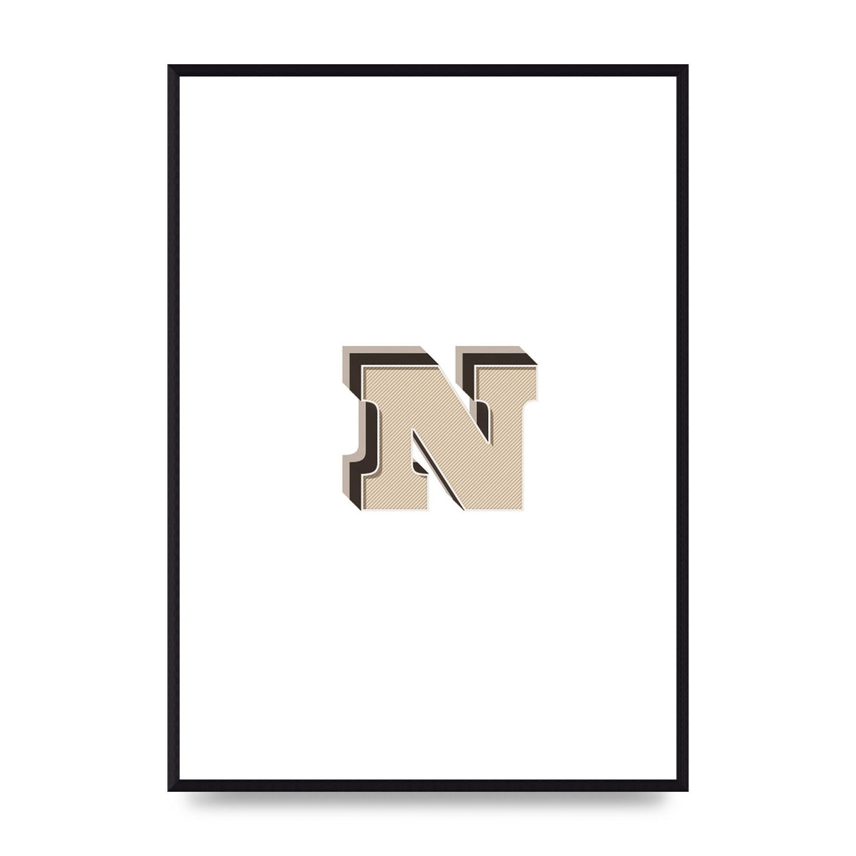 Alphabet Mix Match N" Wall Art - A2 framed
