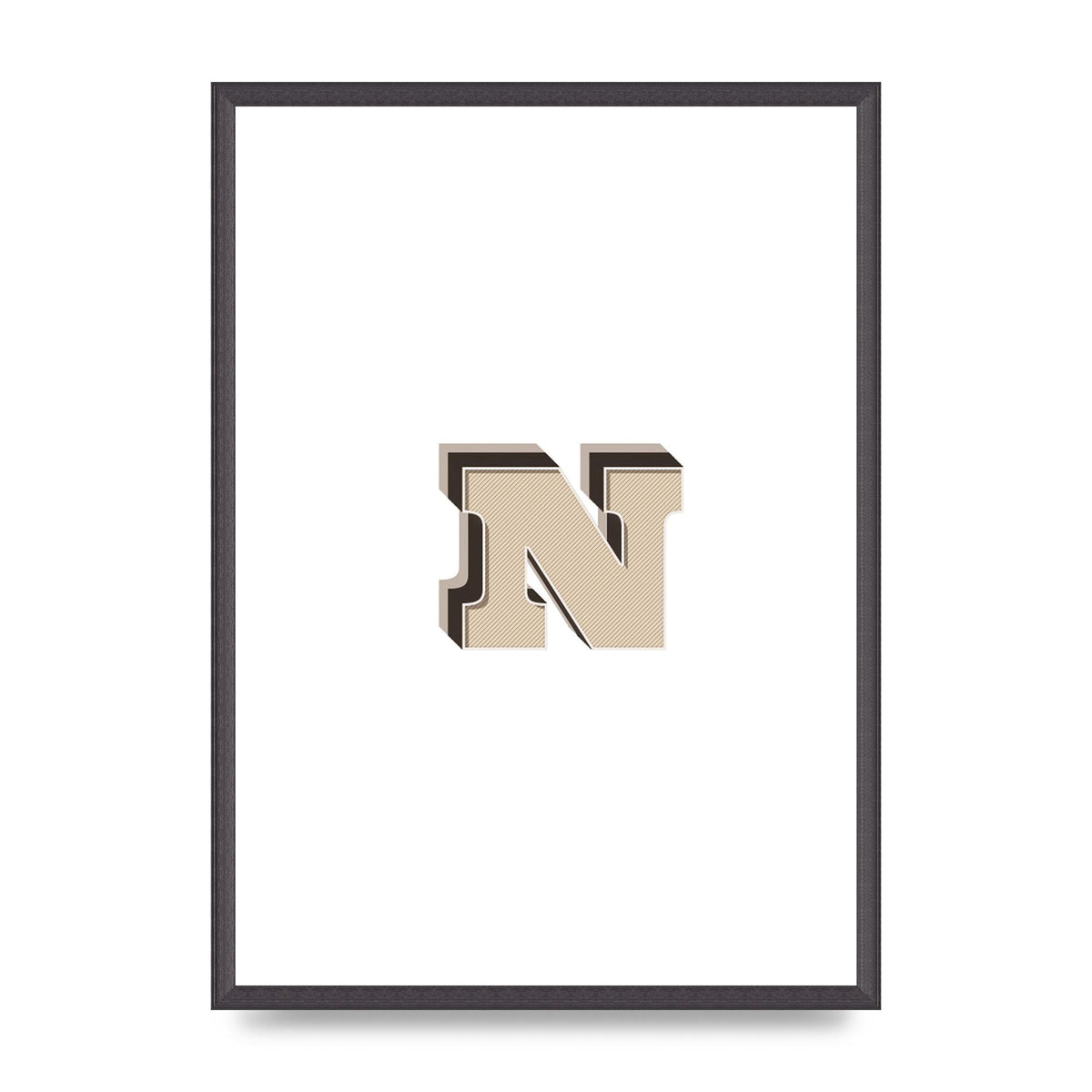 Alphabet Mix Match N" Wall Art - A2 framed