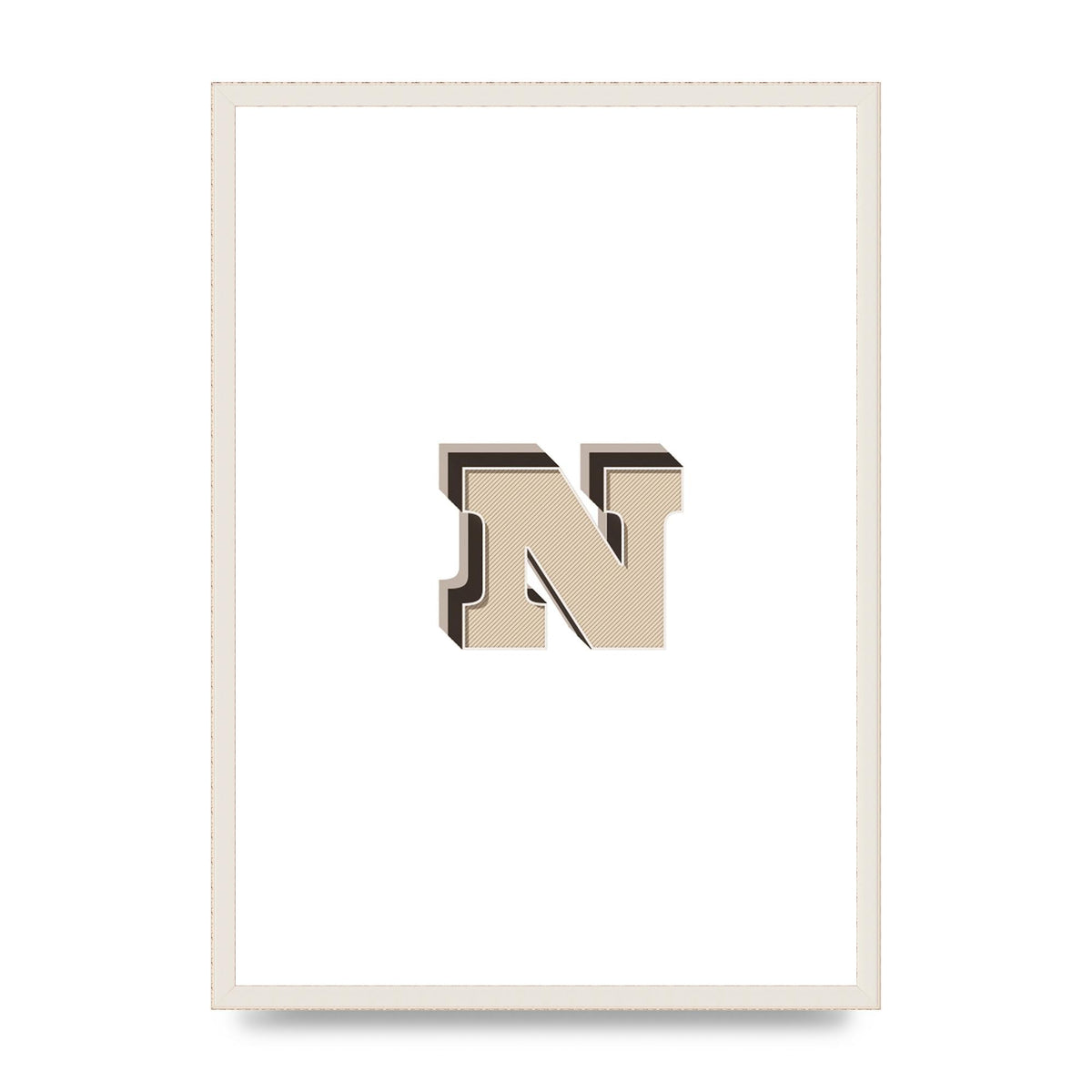 Alphabet Mix Match N" Wall Art - A2 framed