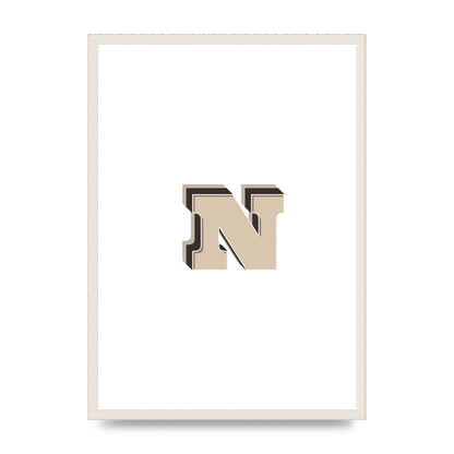 Alphabet Mix Match N" Wall Art - A2 framed