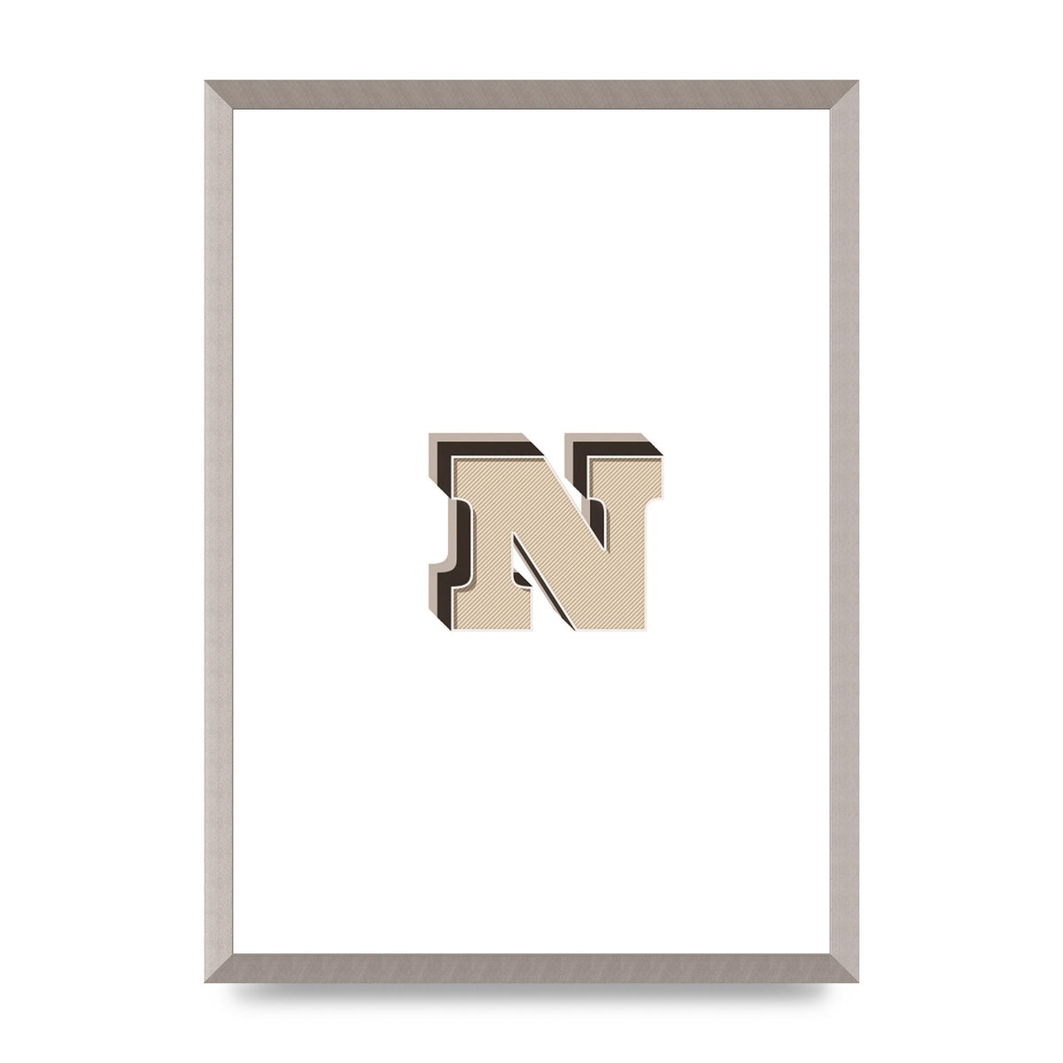 Alphabet Mix Match N" Wall Art - A2 framed