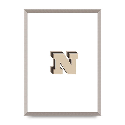 Alphabet Mix Match N" Wall Art - A2 framed