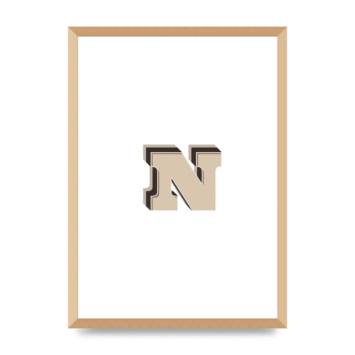 Alphabet Mix Match N" Wall Art - A2 framed