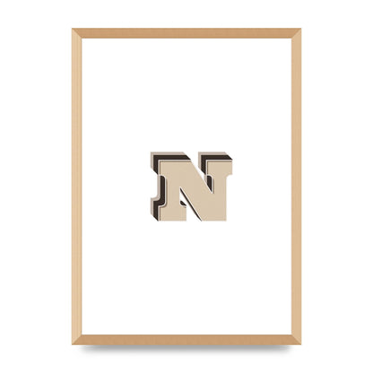 Alphabet Mix Match N" Wall Art - A2 framed
