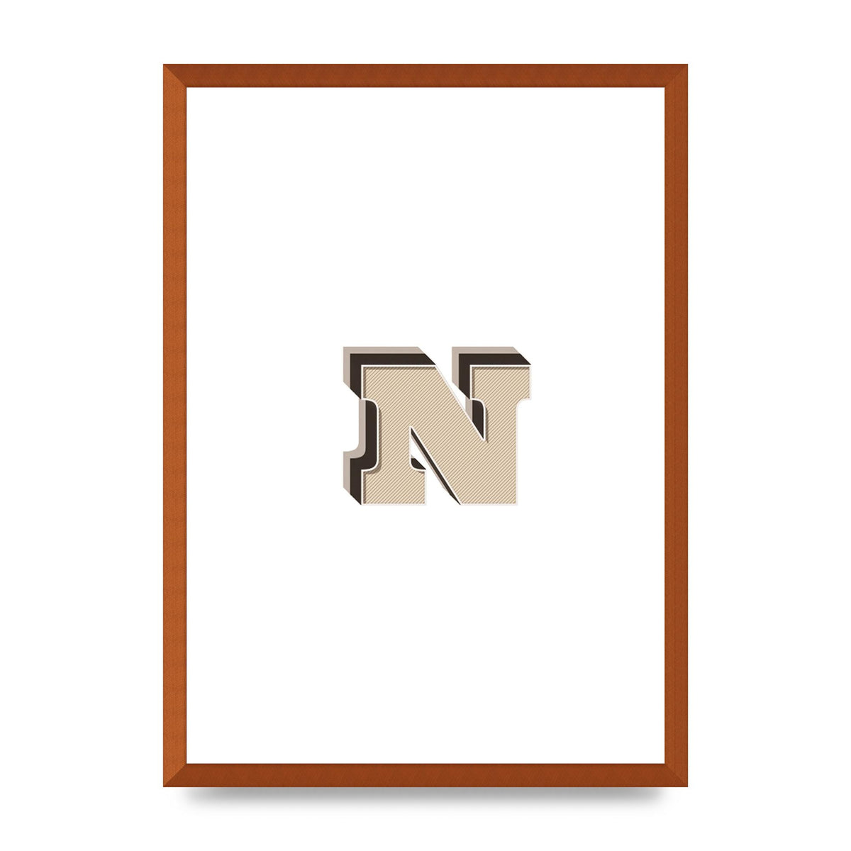Alphabet Mix Match N" Wall Art - A2 framed