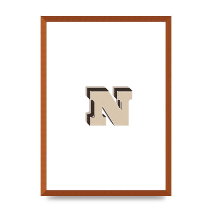 Alphabet Mix Match N" Wall Art - A2 framed