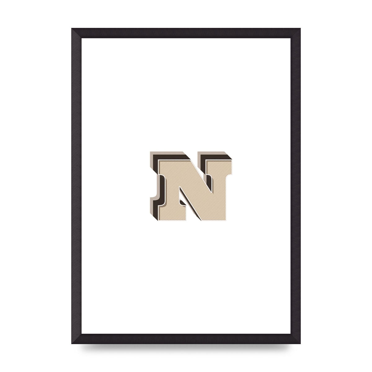 Alphabet Mix Match N" Wall Art - A2 framed