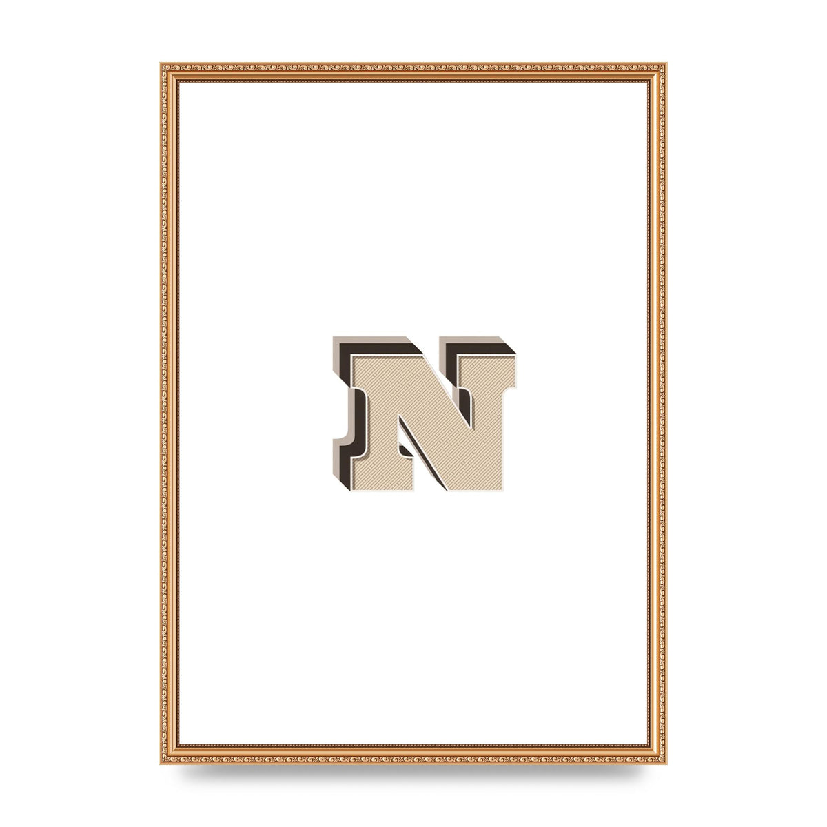 Alphabet Mix Match N" Wall Art - A2 framed
