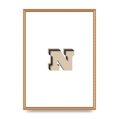 Alphabet Mix Match N" Wall Art - A2 framed