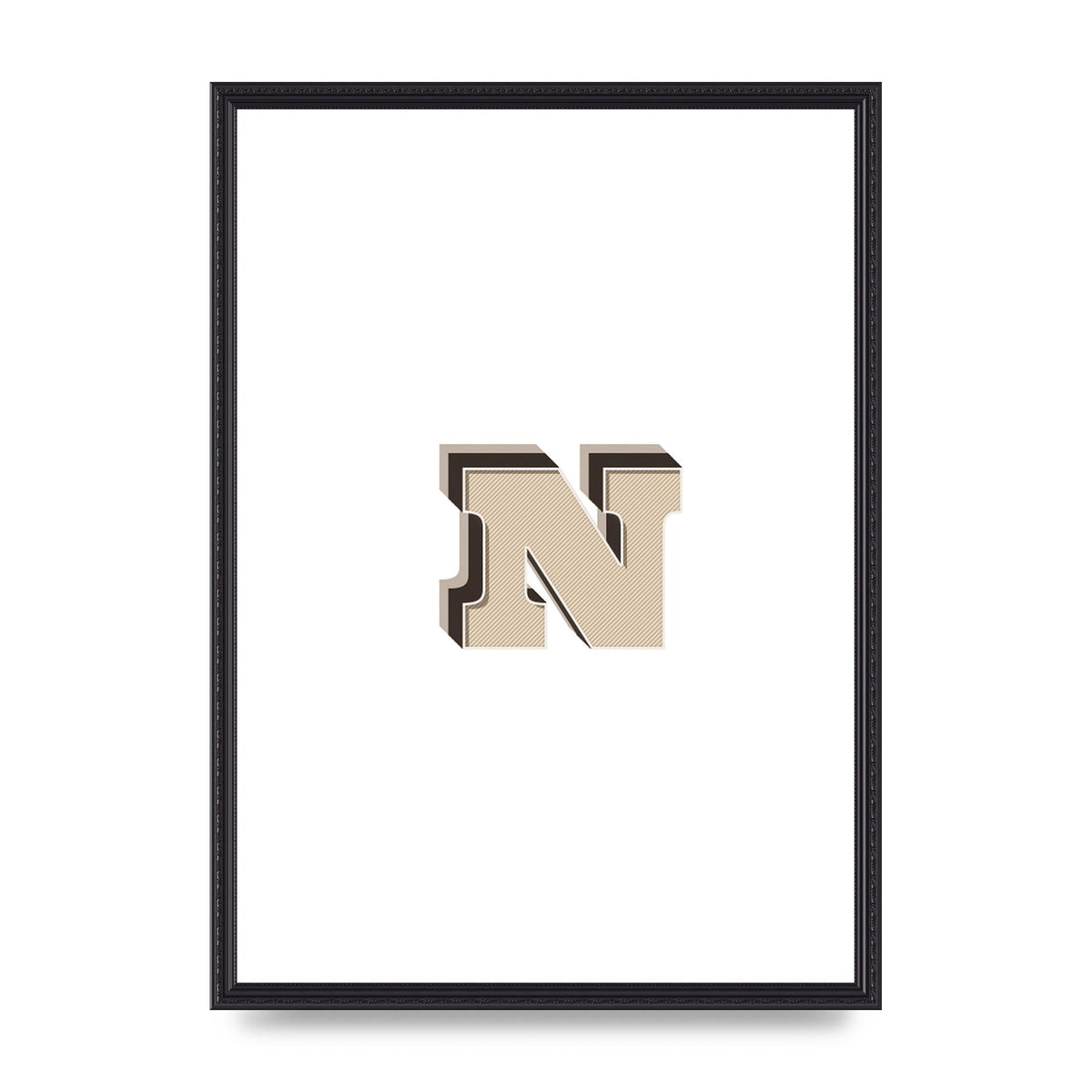 Alphabet Mix Match N" Wall Art - A2 framed