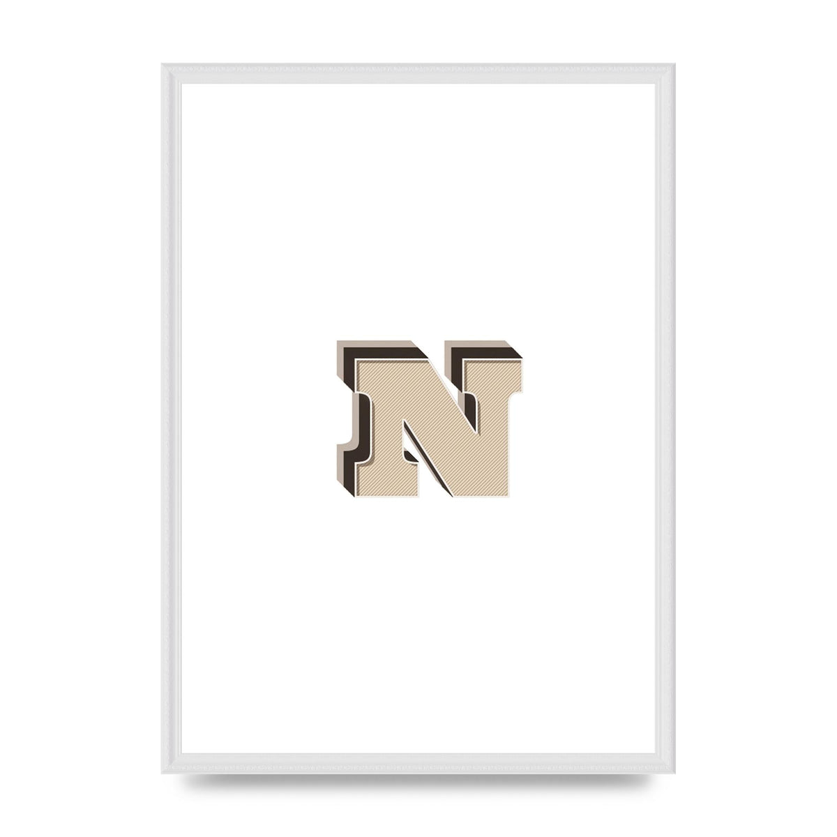 Alphabet Mix Match N" Wall Art - A2 framed
