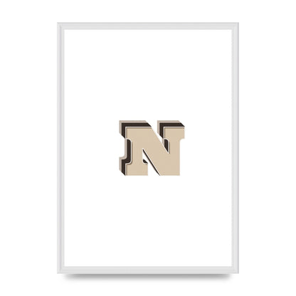 Alphabet Mix Match N" Wall Art - A2 framed