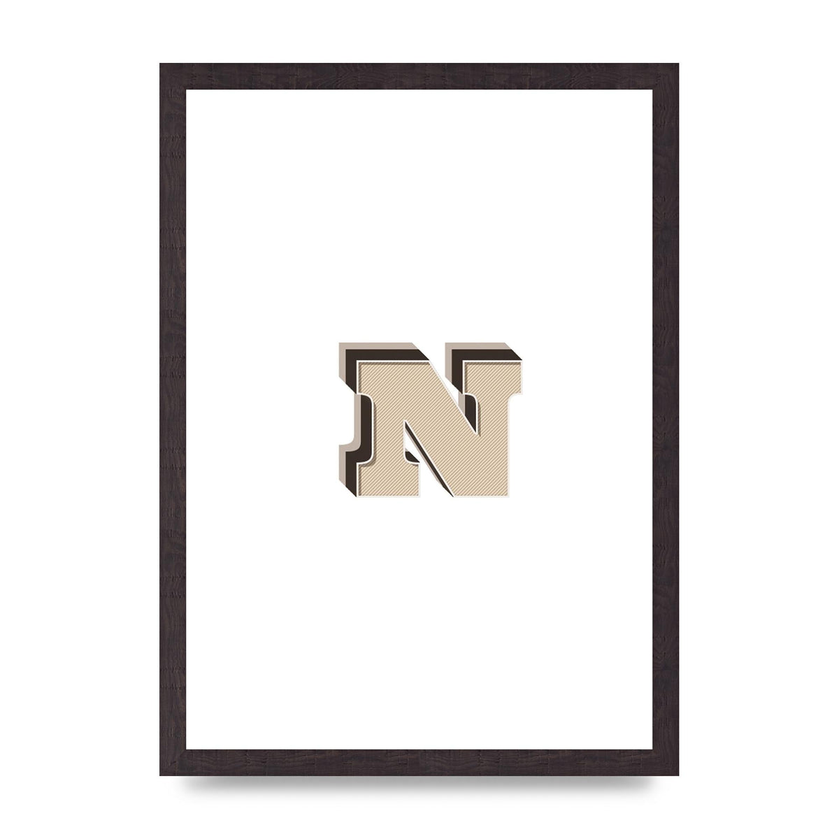 Alphabet Mix Match N" Wall Art - A3 framed