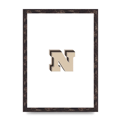 Alphabet Mix Match N" Wall Art - A3 framed