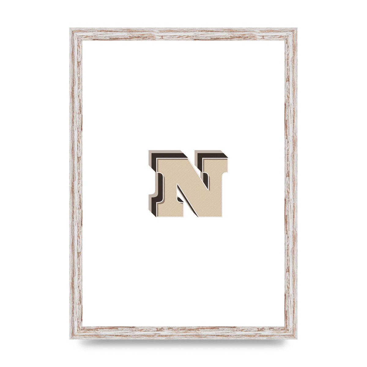 Alphabet Mix Match N" Wall Art - A3 framed