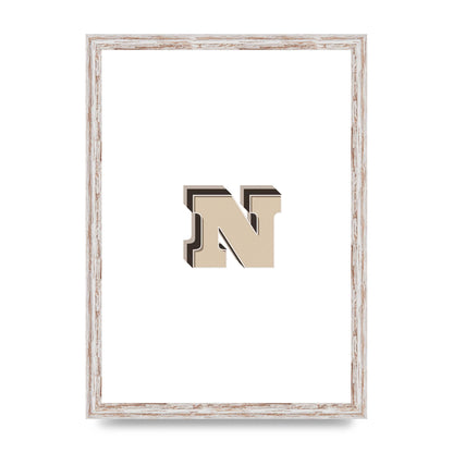 Alphabet Mix Match N" Wall Art - A3 framed