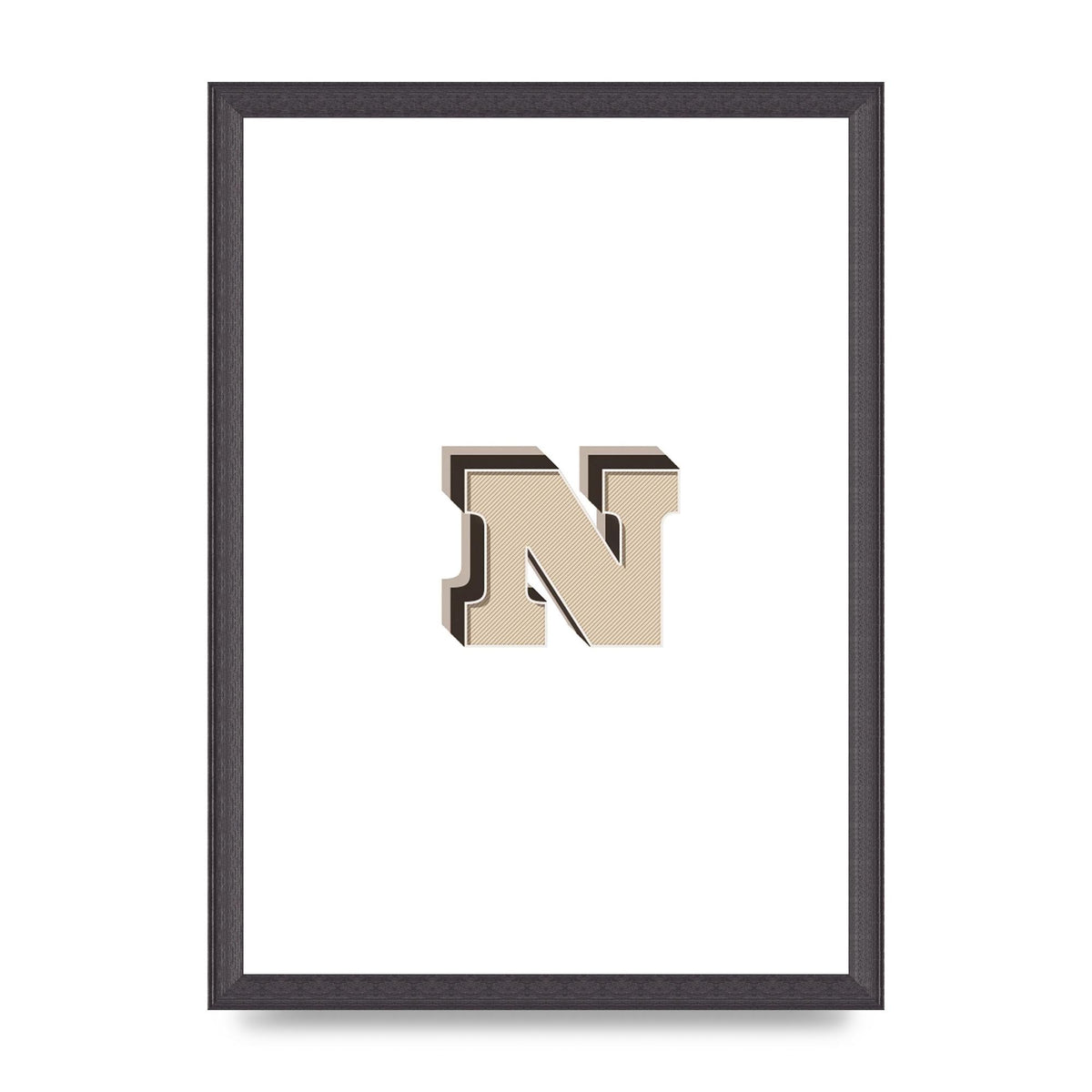 Alphabet Mix Match N" Wall Art - A3 framed