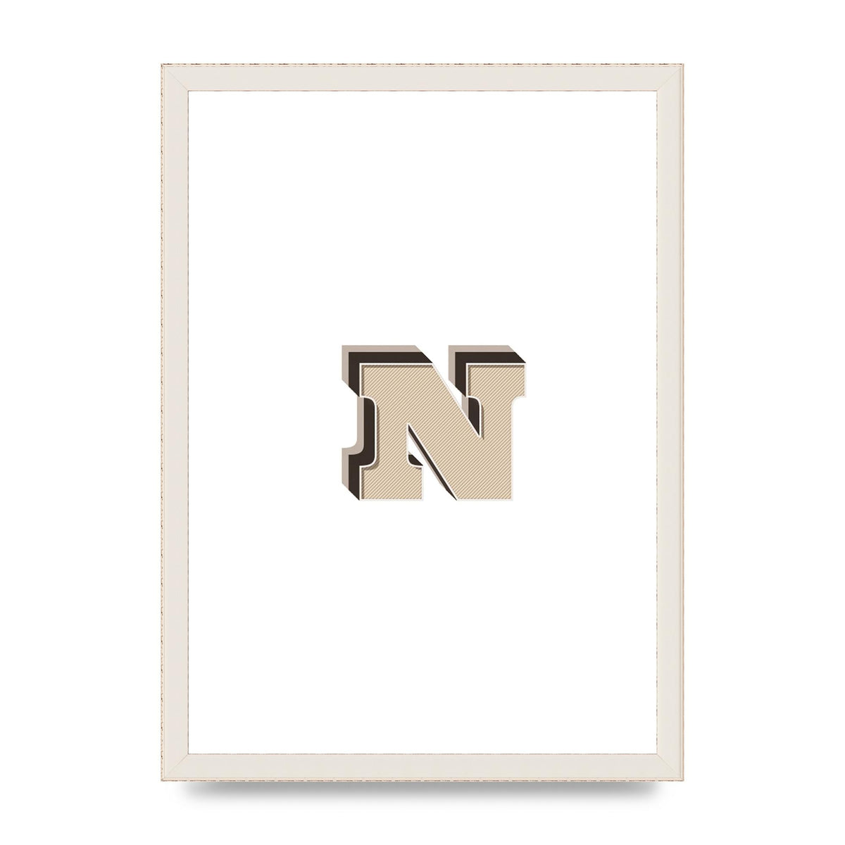 Alphabet Mix Match N" Wall Art - A3 framed