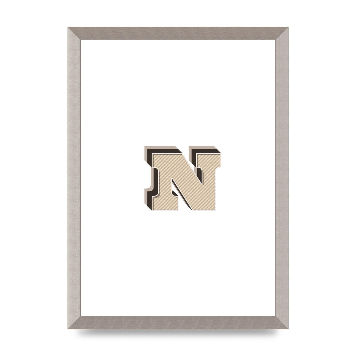 Alphabet Mix Match N" Wall Art - A3 framed