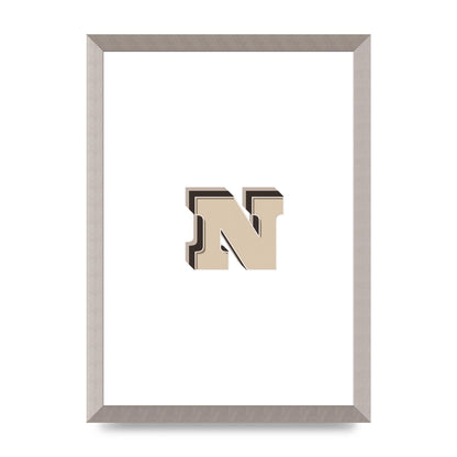 Alphabet Mix Match N" Wall Art - A3 framed